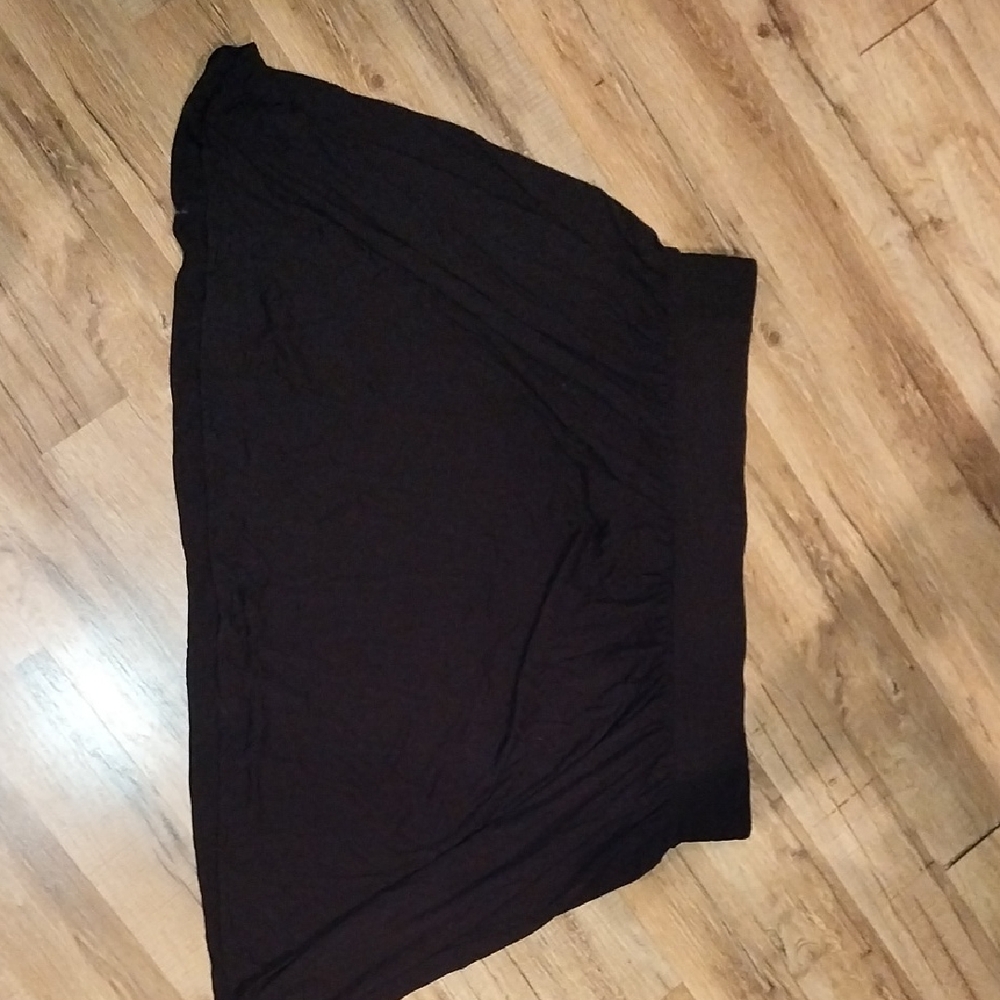 Lane Bryant Black Asymmetrical Skater Mini Skirt